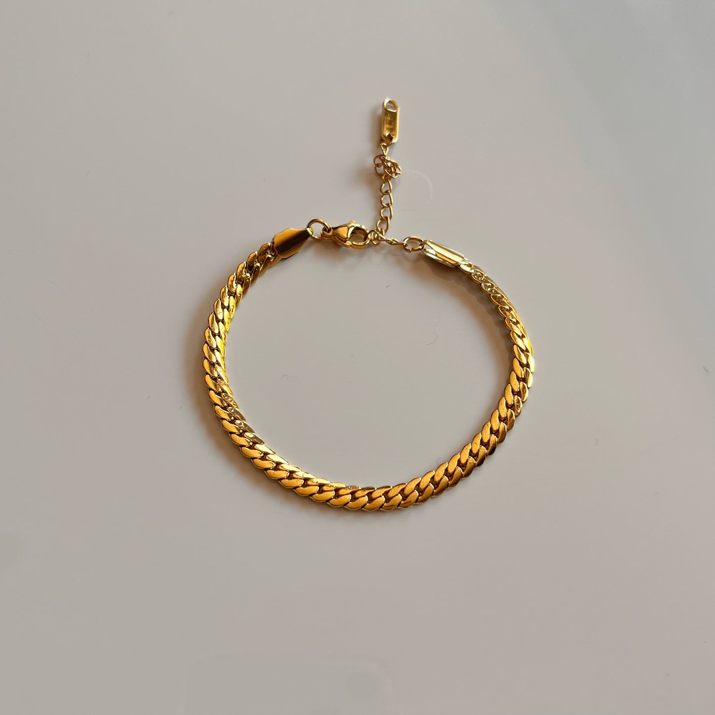 Flat Gold Chain Bracelet