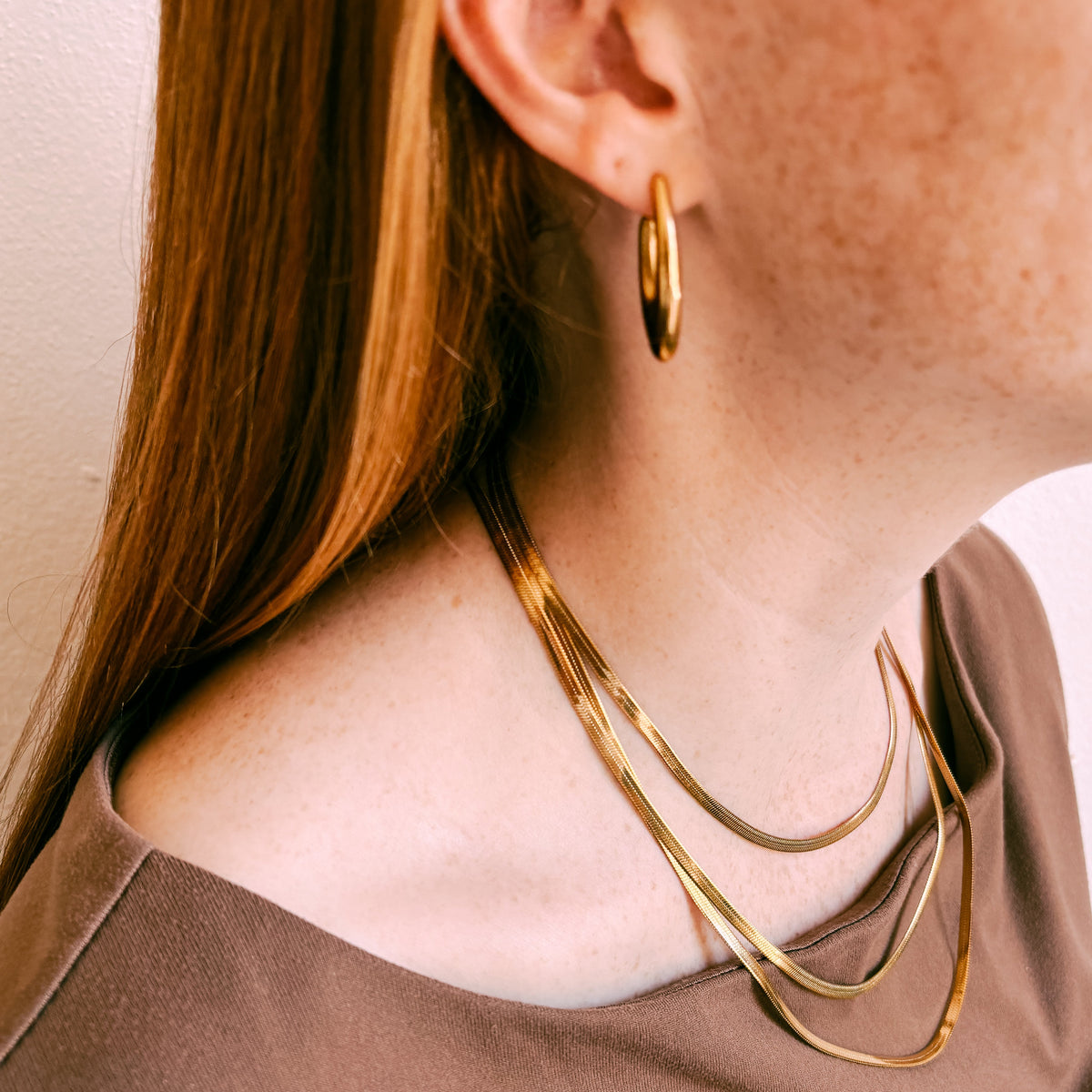Layered snake chain