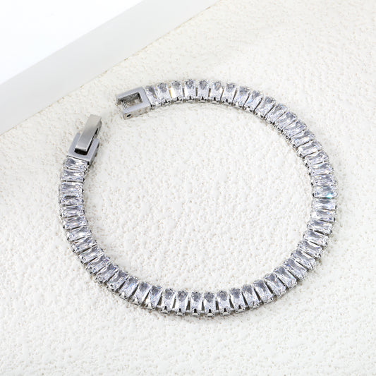 CZ Silver Tennis Bracelet