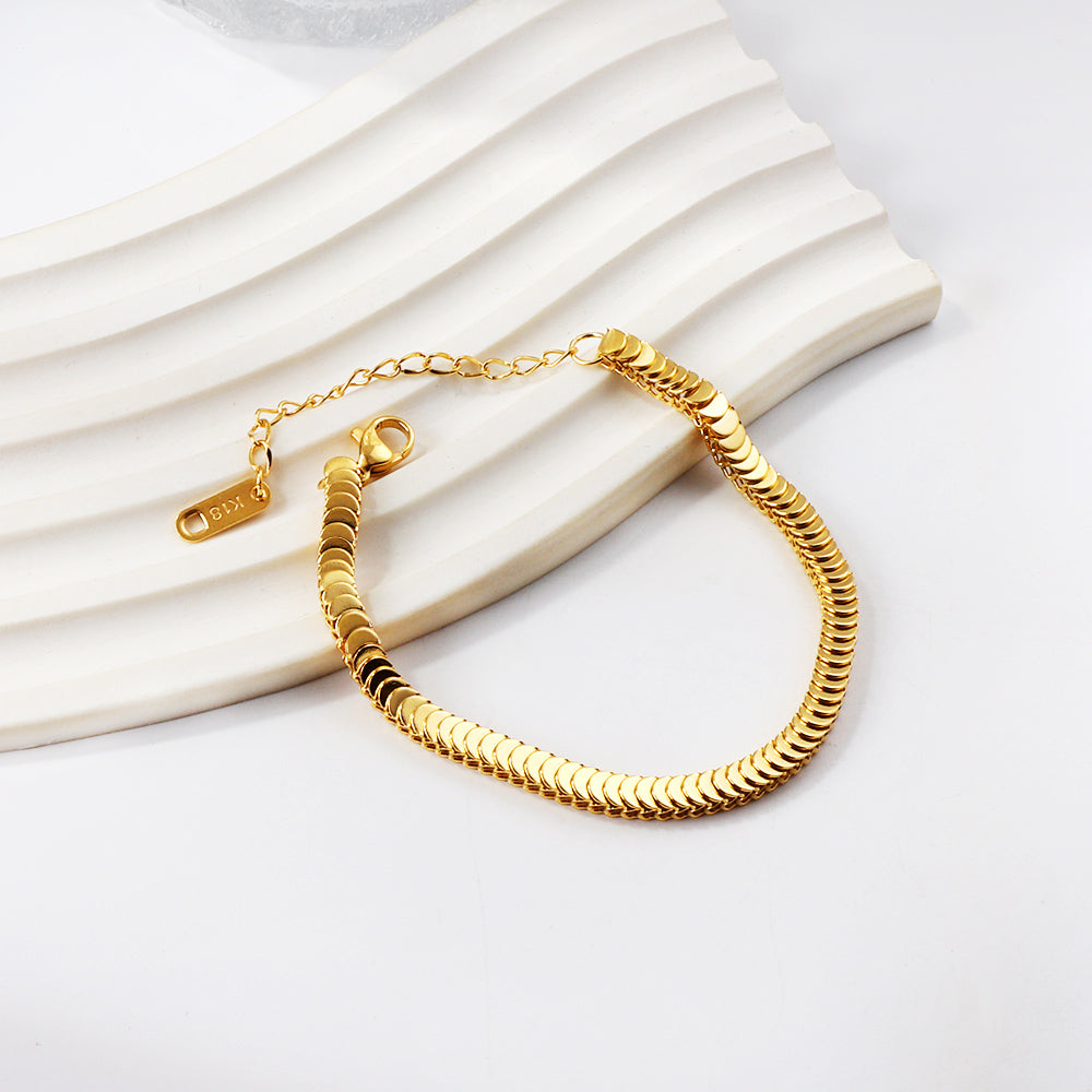 Gold Textured Bracelet