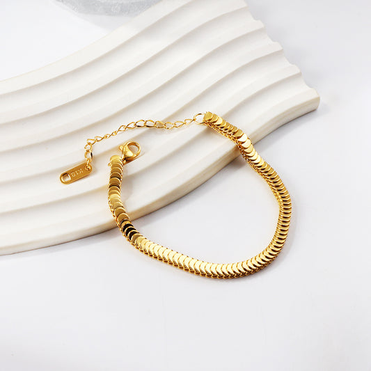 Gold Textured Bracelet
