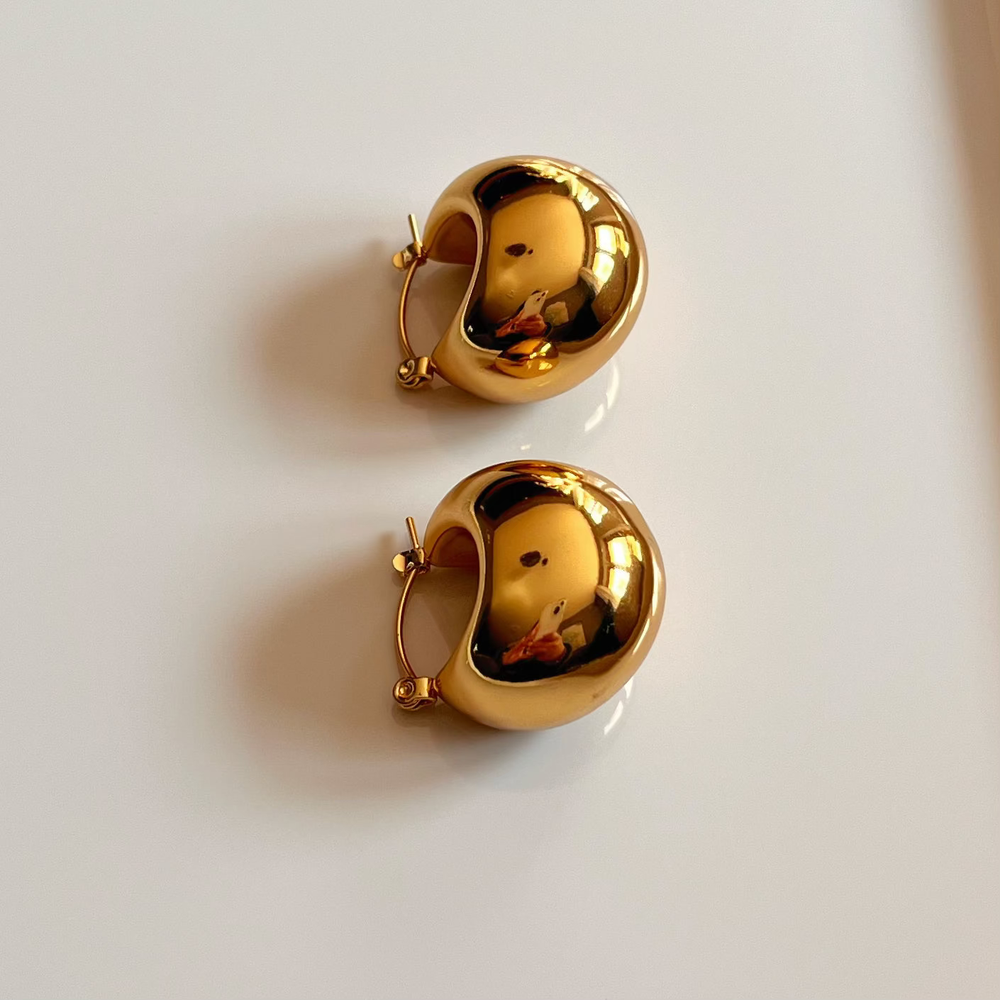 Gold Chunky Bubble Earrings