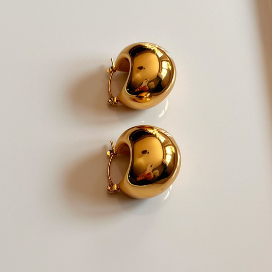 Gold Chunky Bubble Earrings