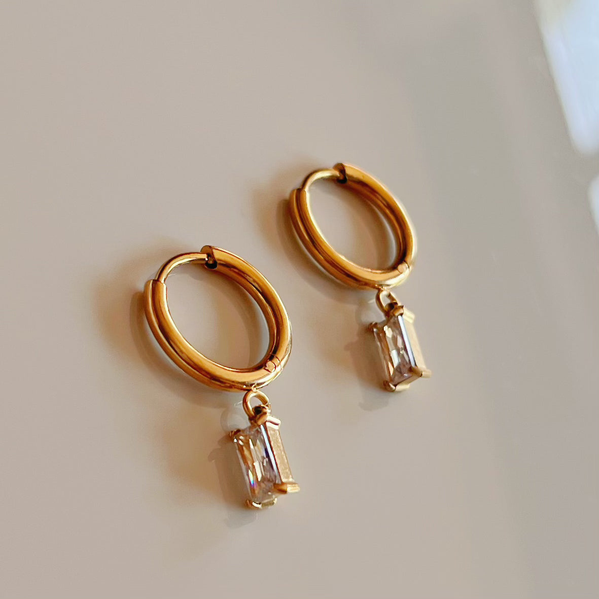 Simple Zirconia Hoops