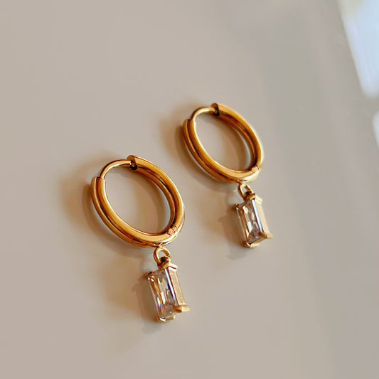 Simple Zirconia Hoops